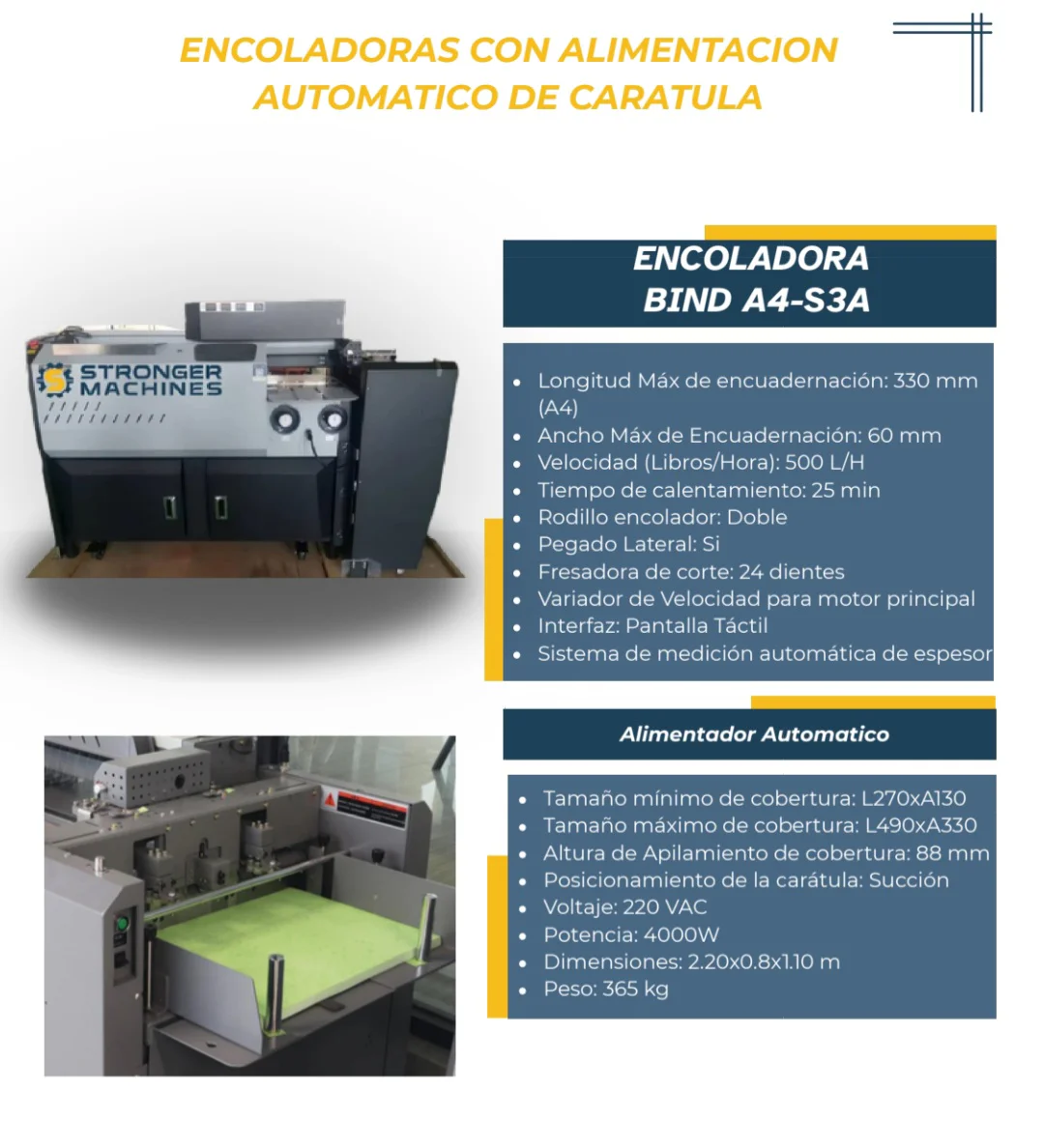 Encoladora BIND A4-S3A — Encoladora de papel para encuadernación profesional. Kethal Business, Lima, Perú